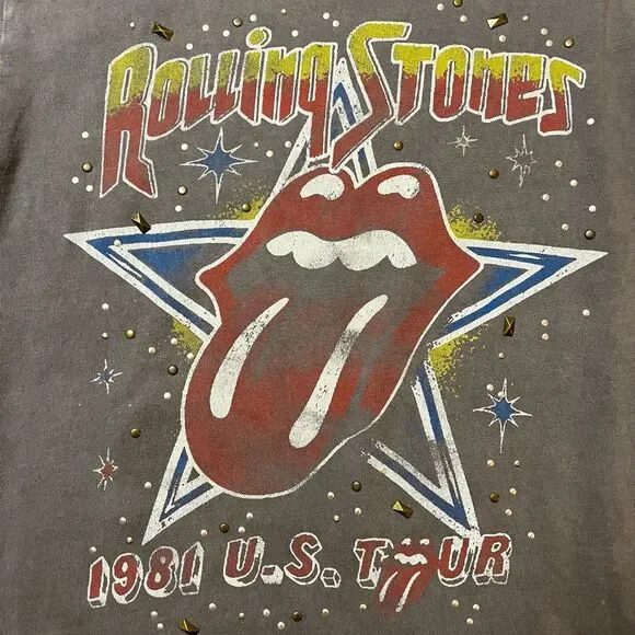 NWOT AEROPOSTALE Rolling Stones embellished graphic tshirt - Picture 6 of 6